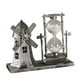 thumbnail image 1 of Torre de luz de estilo Retro, reloj de arena, temporizador de arena, figurita, centro de mesa de reloj de arena, adornos para mesa, cocina, cafetería, , argén Gloria reloj de arena de hierro, 1 of 7