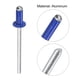 thumbnail image 4 of Ciegos Remaches, 3,2mm x 7mm Aluminio Abierto Extremo Plano Redonda Cabeza Remache para Unir Metal Placa Cuero, Azul 200uds Unique Bargains remaches ciegos de hardware, 4 of 5