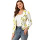 thumbnail image 1 of Allegra K Chaqueta Tipo Blazer Informal Con Solapa De Muesca Y Manga Larga Para Mujer Limón blanco M Unique Bargains Chaqueta, 1 of 6
