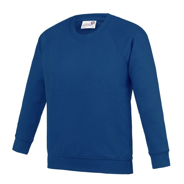 AWDis Academy - Sudadera con cuello redondo ranglán para niños (Azul Royal) Awdis UTRW3918_deeproyal