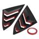 thumbnail image 1 of 1 Par Coche Trasero Lateral Ventana Persianas Cubierta Brillo Negro Rojo Línea Unique Bargains persianas para ventanas de automóviles, 1 of 7