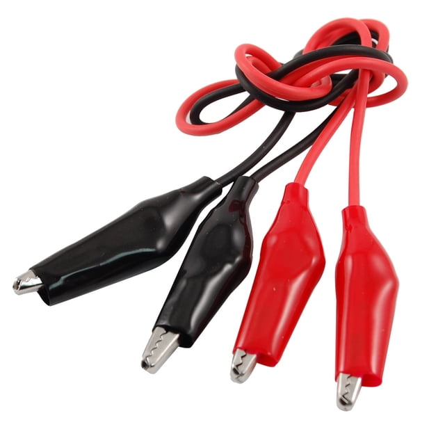 Doble-extremo Prueba Cables Cocodrilo Caimán Clip Puente Cable 40m Unique Bargains Plomo de prueba de clip de cocodrilo