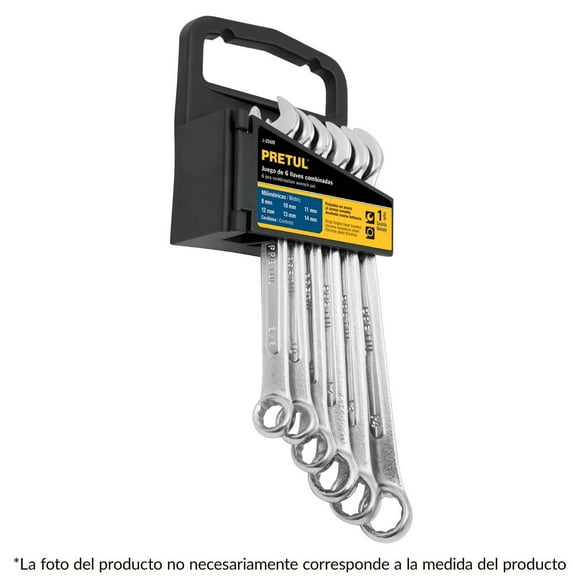 Juego de 6 Llaves Pretul Combinadas Estándar con Estuche
