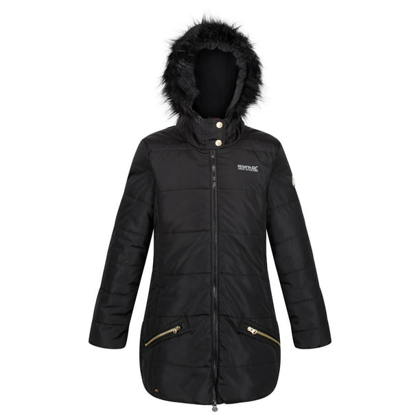 Regatta - Chaqueta Acolchada con Capucha Bluebelle para Niños Niñas (Negro) Regatta UTRG4503_black