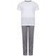 thumbnail image 1 of Towel City - Set de Pijama Largo Niñas (Blanco, Gris Jaspeado) Towel City UTPC4083_whiteheathergrey, 1 of 2