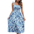 thumbnail image 1 of Vestido de gasa de vendaje con cordones florales y tirantes casuales de moda sexy de verano para muj Pompotops ghjkhdj11523, 1 of 8