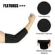 thumbnail image 3 of Par de mangas de compresión para codos y brazos, mangas para brazos que reducen el dolor articular, talla XL negra Unique Bargains almohadillas de fútbol para manos y brazos, 3 of 7
