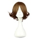 thumbnail image 1 of Unique Bargains Pelucas de cabello humano para mujer Peluca rizada marr?n oscuro de 12" con gorro de peluca Unique Bargains pelucas de reemplazo de cabello, 1 of 8