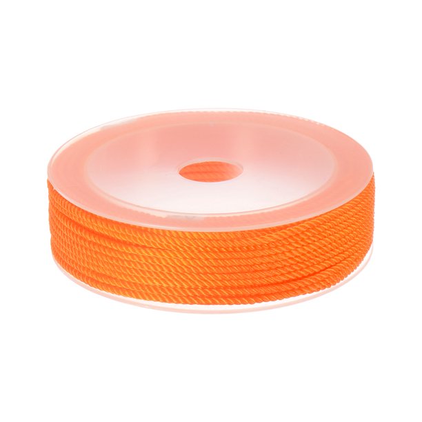 2mm Nylon Cuerda Rebordear Cuerda Chino Anudar Cuerda Mano Tejido Cuerda Pulsera Hilo para Pulseras, Cuentas, Bricolaje Fabricación, Adornos, Claro Naranja, 42 Pies Unique Bargains cordón de abalorios