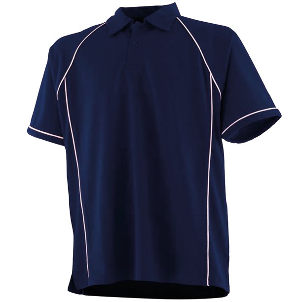 Finden & Hales- Polo de deporte de manga corta con ribete para ni?os/ni?as (Azul marino/ Blanco) Finden & Hales UTRW429_navywhite