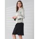 thumbnail image 2 of Blusa De Trabajo De Oficina Manga Larga Sólido Cuello Pico Vuelto Para Mujer Gris S Unique Bargains Blusa, 2 of 6
