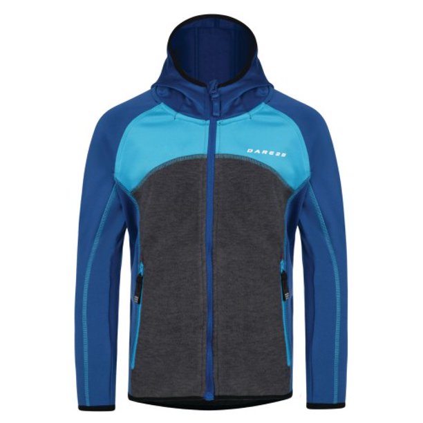 Dare 2B - Chaqueta con capa media elástica modelo Unscramble para niños/as (Naranja Shock /gris Medio) Dare 2B UTRG2908_P