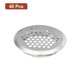 thumbnail image 3 of 53mm (2-1/8") Rejilla de Ventilaci?n Circular Sofito 40 Uds de Rejillas de Aire Redondas de Acero Inoxidable con Malla para Cocina Ba?o Armario Tono Plateado Unique Bargains respiraderos de sofito, 3 of 5