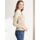 thumbnail image 4 of Allegra K Blusa Floral Con Cuello En V Y Lazo En La Parte Superior Con Cuello De Encaje En Contraste Unique Bargains Blusa, 4 of 6