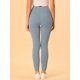 thumbnail image 5 of Allegra K Leggings De Mujer Cintura Elástica Cintura Alta Gimnasio Pantalones De Yoga Gris azul XS Unique Bargains Pantalones, 5 of 6
