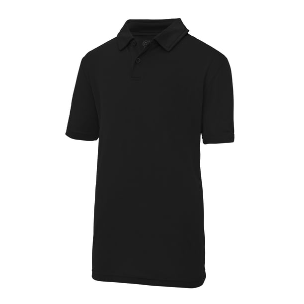 Just Cool- Polo liso de manga corta para niños/niñas (Negro azabache) AWDis UTRW696_jetblack
