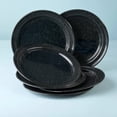 thumbnail image 2 of Plato Trinche Cinsa Peltre Jaspeado Negro 26 cm, 2 of 4