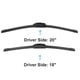 thumbnail image 5 of 20"+18" Auto Delantero Limpiaparabrisas Hojas para U/J Gancho Negro - 2uds Unique Bargains limpiaparabrisas, 5 of 5