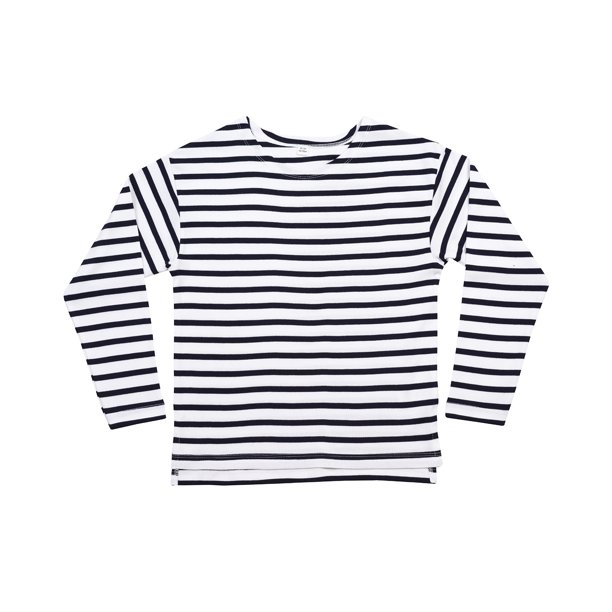 Babybugz - Camiseta Breton de Manga Larga para Niños/Niñas (Blanco, Marino) Babybugz UTRW7975_whitenavy