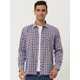 thumbnail image 3 of Lars Amadeus Camisas casuales a cuadros de manga larga con botones y bolsillo para hombre marrón azu Unique Bargains Camisas, 3 of 6