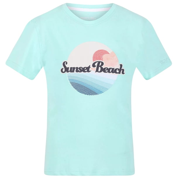 Regatta - Camiseta Bosley V Diseño Impreso para Niños/Niñas (Azul Aruba) Regatta UTRG7886_arubablue
