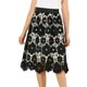 thumbnail image 1 of Allegra K Faldas Midi De Encaje Floral Con Cintura Elástica Elegante Para Mujer Negro S Unique Bargains Falda, 1 of 6