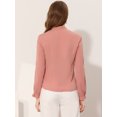 thumbnail image 4 of Allegra K Blusa elegante con cuello de pajarita para mujer, blusa de gasa de trabajo de manga larga Unique Bargains Camisa, 4 of 5