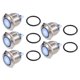 thumbnail image 1 of Ofertas únicas 5 piezas de luz indicadora LED 19 mm 12 V carcasa de metal impermeable piloto tablero Unique Bargains luces exteriores, 1 of 6