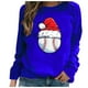 thumbnail image 1 of Sudadera de manga larga con estampado navideño informal con cuello redondo para mujer a la moda Fridja ghj987+4324, 1 of 3