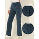 thumbnail image 2 of Allegra K Pantalones de pana para mujer, cintura con cordón, piernas rectas, pantalones casuales neblina azul XS Unique Bargains Pantalones, 2 of 5