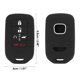 thumbnail image 5 of 2uds Coche Llave Mando Cubierta 5 Botones Remoto Llave Llavero Protector Negro Unique Bargains Cubierta de llavero, 5 of 7