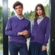 thumbnail image 2 of Premier - Chaqueta de punto con cuello en V abotonada para mujer (Púrpura) Premier UTRW1133_purple, 2 of 2
