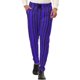 thumbnail image 1 of Lars Amadeus Pantalones a rayas de negocios para hombre Pantalones de vestir ajustados con cordón de bloque de color Azul XL Unique Bargains Pantalones, 1 of 6