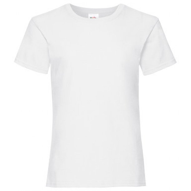 Fruit Of The Loom - Camiseta básica de manga corta para niña/chicas - 100% algodón primera (Paquet Fruit of the Loom UTBC4380_white