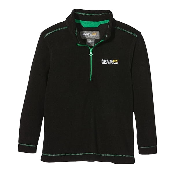 Regatta Great Outdoors - Forro polar media cremallera Modelo Hot Shot II para niños niñas (Negro Hig Regatta UTRG1422_blackhighland