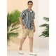 thumbnail image 4 of Camisa a rayas de verano para hombre Camisa con cuello abotonado y mangas cortas con bloques de colo Unique Bargains Camisa, 4 of 6