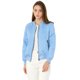 thumbnail image 4 of Chaqueta bomber acolchada con cremallera y mangas largas raglán para mujer con bolsillos Bebe azul S Unique Bargains Chaqueta, 4 of 6
