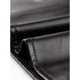 thumbnail image 5 of Falda de piel sintética para mujer Faldas midi elegantes con lazo en la cintura A-Line Negro M Unique Bargains Falda, 5 of 5