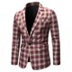 thumbnail image 1 of Abrigos deportivos informales de negocios para hombre Chaqueta formal de cuadros escoceses con un bo Unique Bargains Chaqueta, 1 of 4