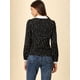 thumbnail image 5 of Allegra K Blusa Peter Pan De Manga Larga Con Botones En El Cuello En Contraste De Puntos Para Mujer Unique Bargains Blusa, 5 of 6