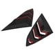 thumbnail image 4 of 1 Par Coche Trasero Lateral Ventana Persianas Cubierta Brillo Negro Rojo Línea Unique Bargains persianas para ventanas de automóviles, 4 of 7