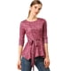 thumbnail image 1 of Allegra K Tops Peplum De Oto?o Con Volantes Y Estampado Floral De Manga Larga Para Mujer cereza XS Unique Bargains Blusa, 1 of 6