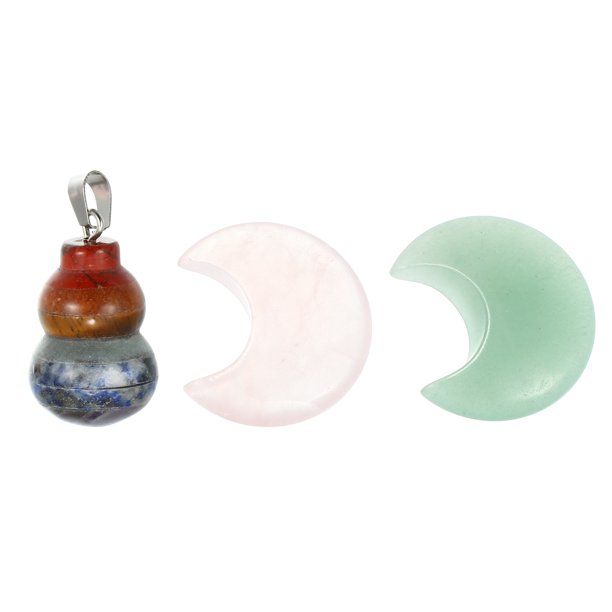 Kit de piedras de cristales naturales de imitación, colgante, cristales naturales de imitación, forma de piedra de luna, para meditación, yoga, decoración de oficina en casa multicolor Unique Bargains cristales curativos
