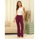 thumbnail image 3 of Allegra K Pantalones de yoga Bootcut para mujer con 4 bolsillos Pantalones de entrenamiento casual con control de barriga de cintura alta Vino rojo XS Unique Bargains Pantalones, 3 of 6