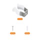 thumbnail image 3 of T5 U Clips Soporte para LED Luz Bombilla Montaje Soporte Inoxidable Acero Fluorescente Tubo Soporte Tornillo Tubo Abrazaderas, Blanco Paquete de 20 Unique Bargains abrazaderas, 3 of 5