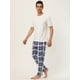 thumbnail image 4 of Pantalones de pijama a cuadros para hombre, pantalones de dormir con cordón, pantalones de pijama co Unique Bargains Pantalones, 4 of 6