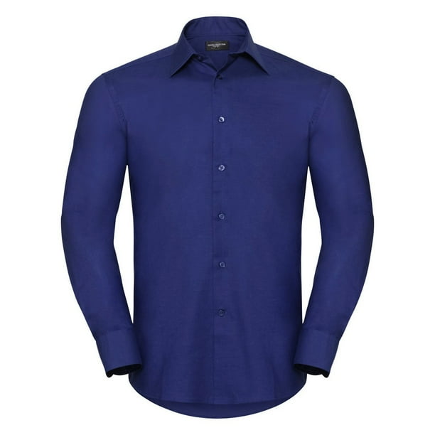 Russel Collection - Camisa de manga larga Cuidado facil Modelo Oxford Tailored hombre caballero - Tr Russell UTBC1015_brightroyal