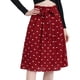 thumbnail image 1 of Allegra K Falda midi vintage de cintura alta elástica con cinturón para mujer Corazones rojos M Unique Bargains Falda, 1 of 6