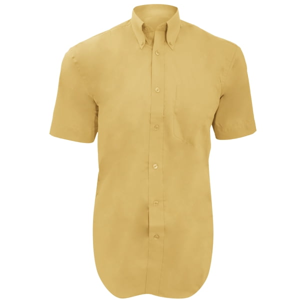 Kustom Kit - Camisa de manga corta formal Modelo Oxford Corporate hombre caballero - Fiesta/Trabajo/ Kustom Kit UTBC595_lemon