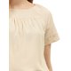 thumbnail image 2 of Allegra K Blusa Bordada Con Cuello Redondo Plisado Manga Raglán Informal Para Mujer Beige XS Unique Bargains Blusa, 2 of 6